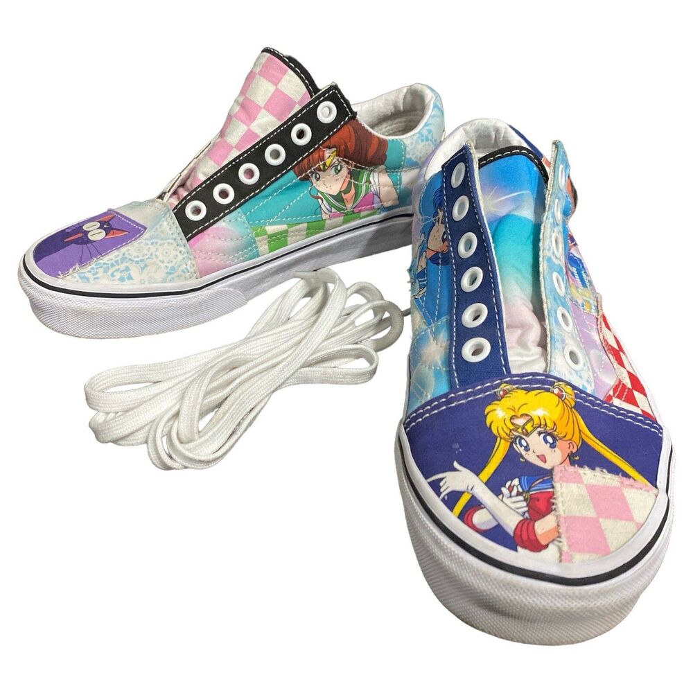 Vans Sailor Moon Patchwork Pretty Guardians Mens Size 5 WMN Sz 6.5 Anime Limited